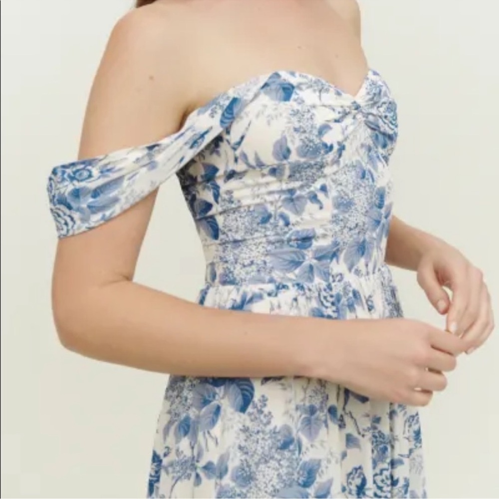 Reformation Violet Dress in Pompadour Print Size 2 - Picture 2 of 7
